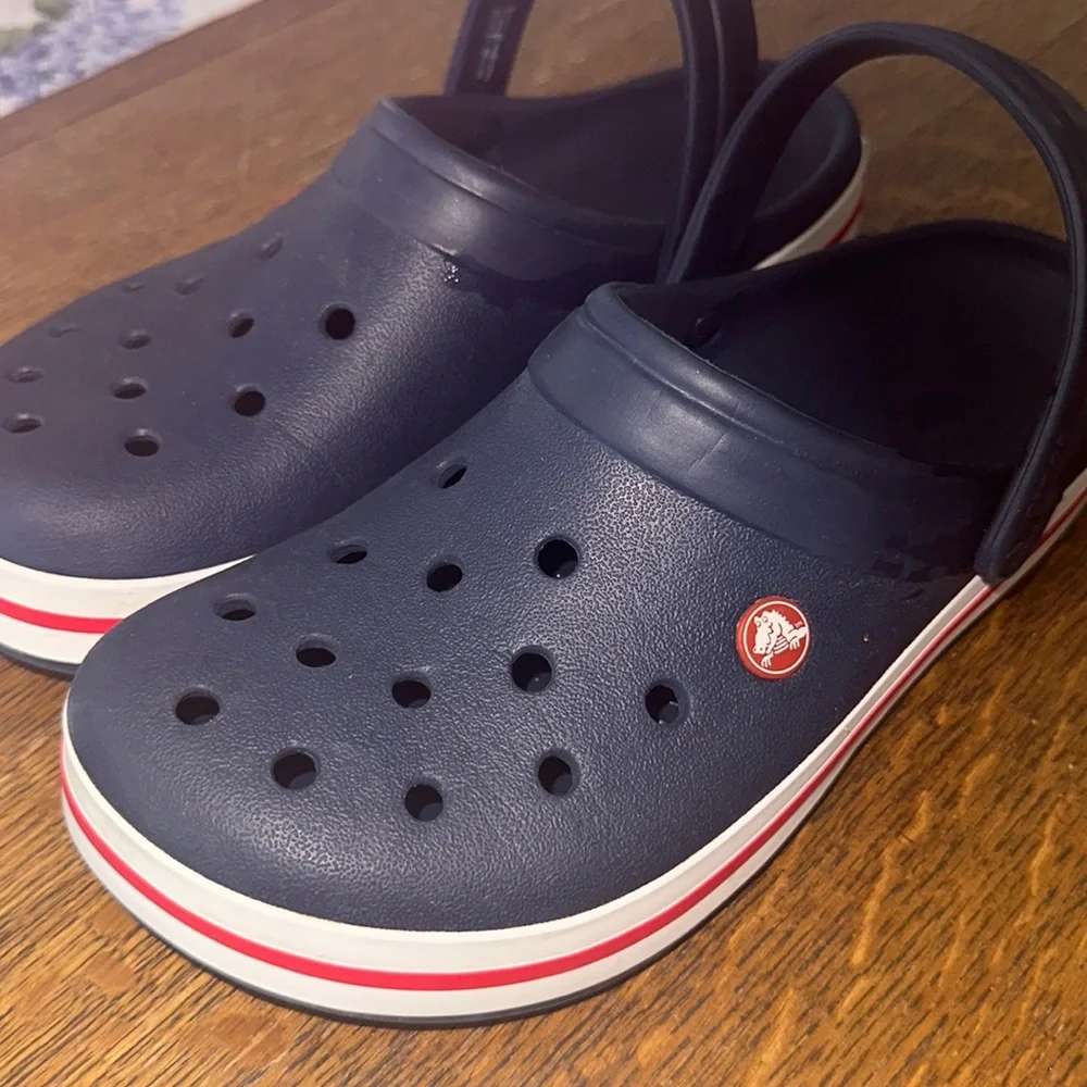 Crocs Classic Crocband Clog Navy/Red/White M9 W11 Unisex - Picture 2 of 5